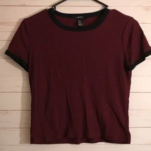 Cropped baseball tee